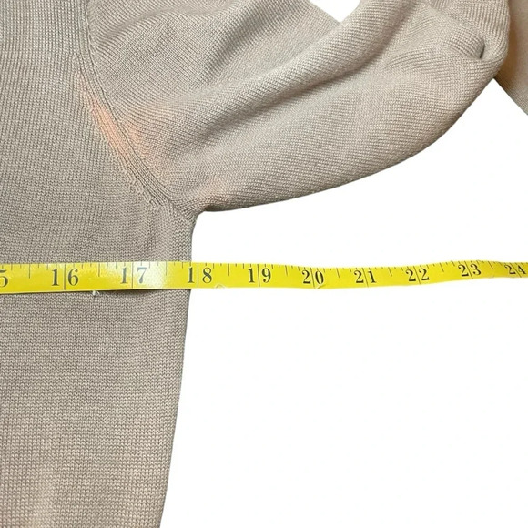 Cabi Genteel Button Front Long Cardigan Beige Ivory Trim Belt Small Neutral Read - Picture 10 of 15